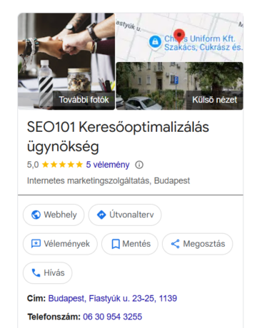Google Maps, Google Cégem